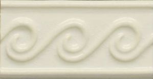 Плитка глазурованный глянцевый Wave Border Ivory 15Х7.5