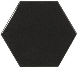 Плитка глазурованный глянцевый Hexagon Black 10.7Х12.4